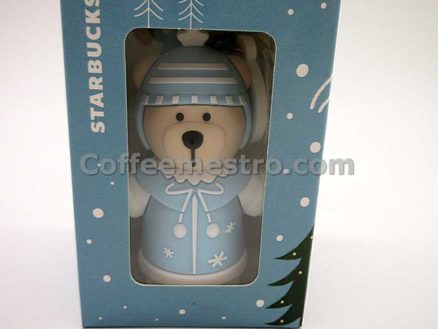 Starbucks Taiwan Teddy Bear Ornament (Christmas Winter Blue Version)