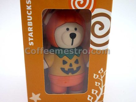 Starbucks Taiwan Teddy Bear Ornament (Halloween Pumpkin Edition)