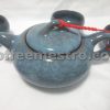 Tea Set with 1 Teapot and 6 Cups with Koi Fish Shape at the Bottom (Light Blue color)